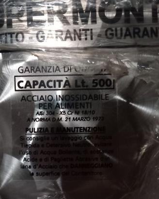 Serbatoio acciaio inox per vino