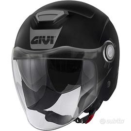 CASCO JET MOTO GIVI 12.5 NERO VISIERA PARASOLE