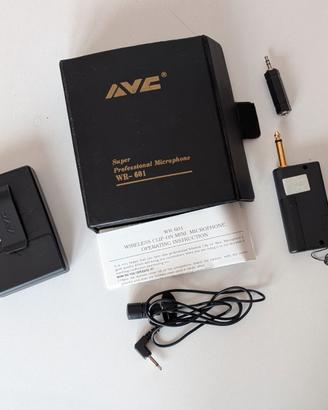 AVC microfono lavalier wireless.