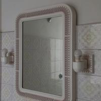 Set da bagno spegghio mensola portasciug e lampade