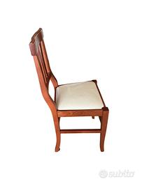 Set 4 sedie in legno massello color ciliegio