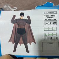 vestito carnevale bimbo demone nero anni 8/9 