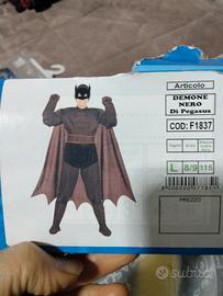 vestito carnevale bimbo demone nero anni 8/9 