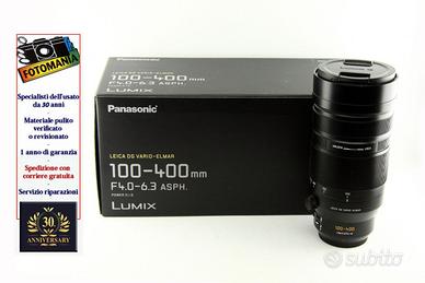 Panasonic Leica 100-400 garanzia 2 anni fattura