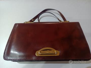 borsa pelle bordeaux 