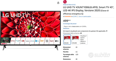 LG 43UN71006LB 43" 4K UHD