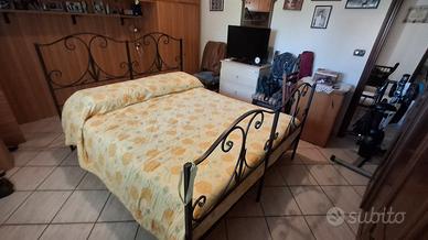 letto in ferro battuto + rete a doghe