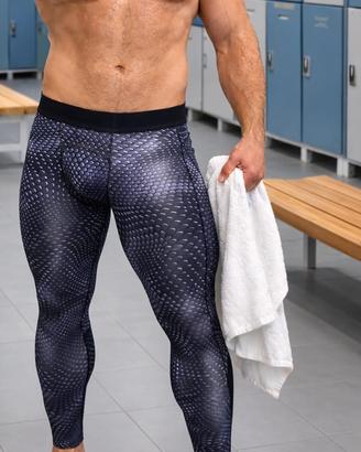 pantaloni leggings termici sport uomo