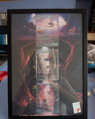 Quadro carte pokemon charizard 151 charmander