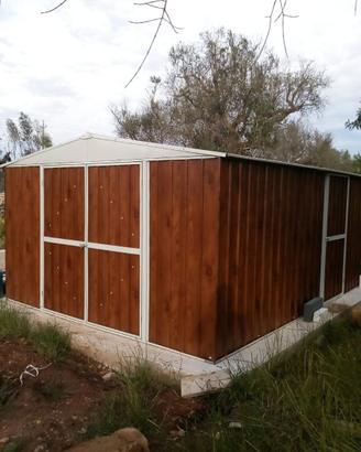 Box prefabbricato in acciaio 360x430cm fin legno