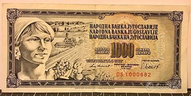 1000 Dinari Jugoslavia 1981