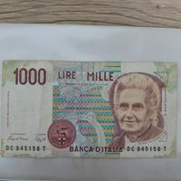 Banconota 1000 lire Maria Montessori 