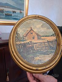 quadro con cornice ovale