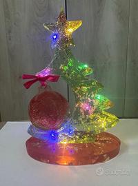 Albero di Natale in resina con led