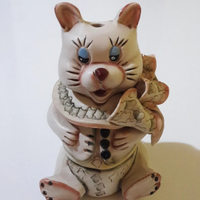 Porcellana capodimonte gatto seduto cm20x10x8