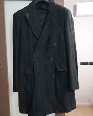 cappotto uomo mezza stagione spigato nero