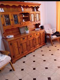 Credenza stile Old America in legno massello