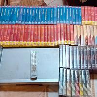 Lettore DVD/VHS + 86 VHS di Toto' e varie