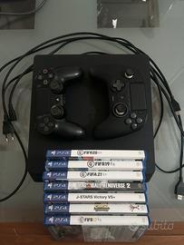 Lotto PS4 Slim 500GB, Controller, Cavi e Giochi