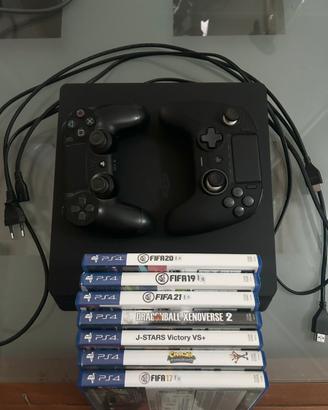 Lotto PS4 Slim 500GB, Controller, Cavi e Giochi