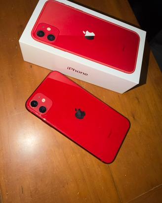Iphone 11 rosso 64 GB + 6 cover