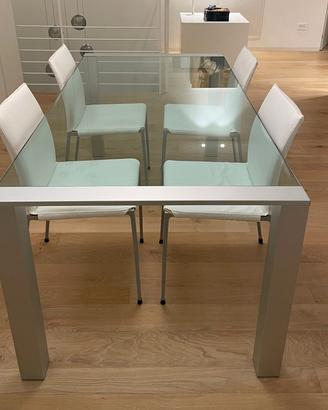 Tavolo in cristallo Gallotti e Radice