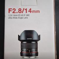 Obiettivo Samyang F2.8/14mm attacco Nikon 