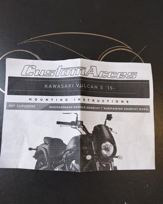 cupolino Moto Kawasaki modello Anarchy NUOVO