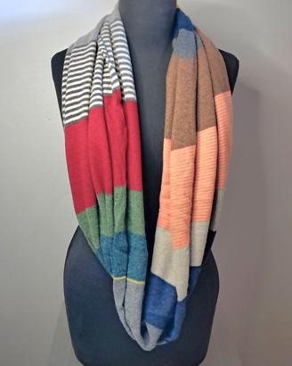 Sciarpa circolare righe in lana Jo Gordon