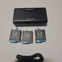 Caricabatterie + 3 Batterie GoPro 12/11/10/9