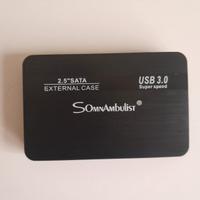 Case Esterno USB 3.0 per HDD/SSD 2.5" • Adattatore