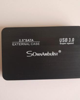 Case Esterno USB 3.0 per HDD/SSD 2.5" • Adattatore