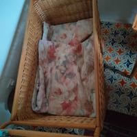 Culla per neonato in vimini anni '60