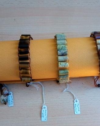 6 bracciali in pietre dure
