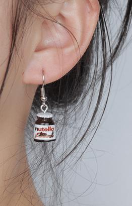 ORECCHINI BARATTOLO NUTELLA 3D SILVER