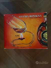 Vecchia Romagna scaldabrandy, in scatola nuova