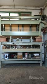 Pressa per porte tamburate e levigatrice a nastro