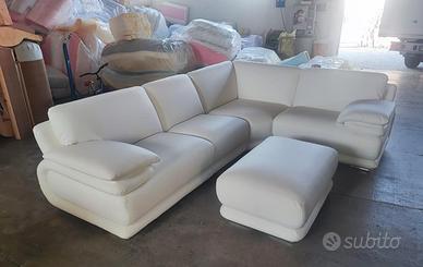 NUOVO Divano angolare IN VERA PELLE