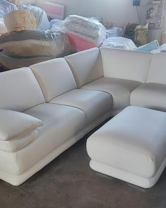 NUOVO Divano angolare IN VERA PELLE