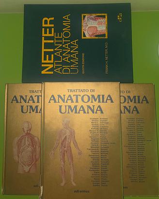 Trattato Anatomia umana( 3 VOLUMI +ATLANTIDE)