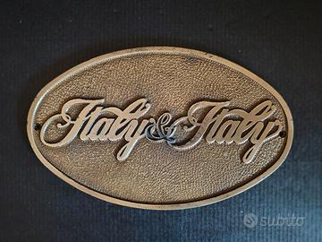 Italy & Italy fastfood – placca in ottone vintage