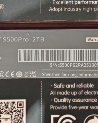 Nuovo Sigillato SSD nvme M.2 2TB