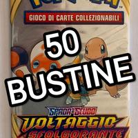 Lotto 50 bustine da 3 carte Voltaggio Sfolgorante