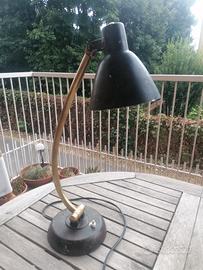 Lampada Marbo industrial vintage epoca 900, ottone