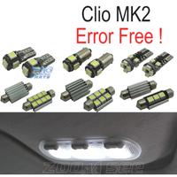 KIT 8 LAMPADE LED INTERNE PER RENAULT CLIO 2 II MK