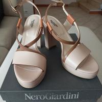 Sandali in pelle Nero Giardini tacco 11 n.38