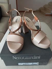 Sandali in pelle Nero Giardini tacco 11 n.38