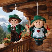 Coppia bambine stile tirolese - 16 cm