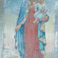 Dipinto affresco Madonna con bambino e angeli