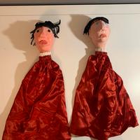Coppia di marionette vintage